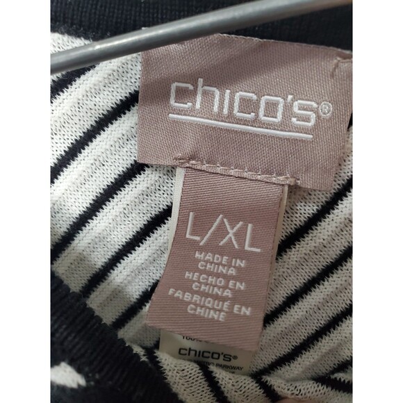 Chico's Cotton Ombre Knit Pleated Poncho Size L/XL - Picture 4 of 7